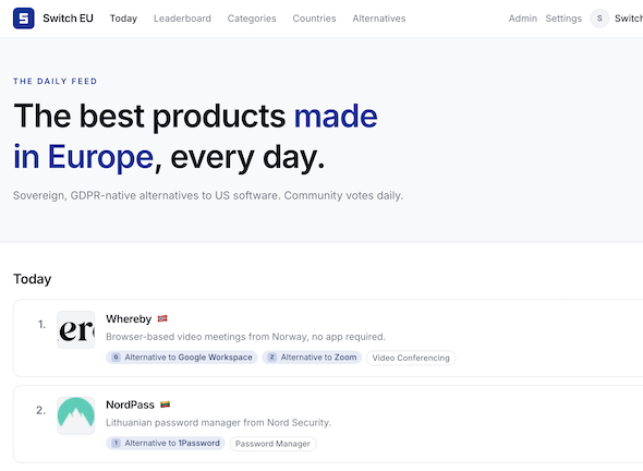 switcheu.com project preview
