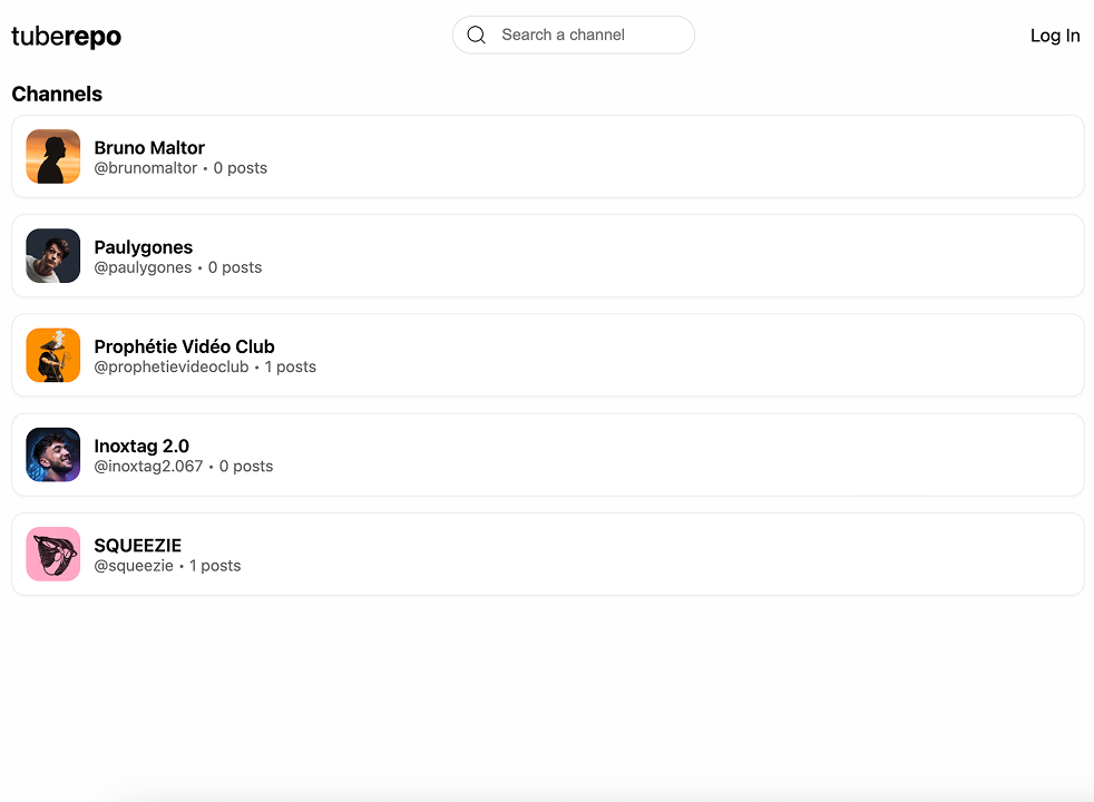 tuberepo project preview